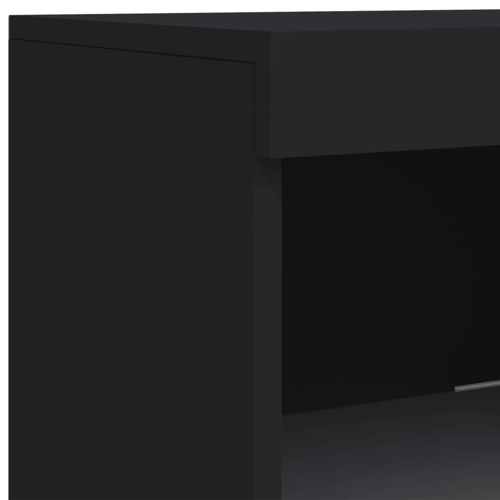 Sideboard with LED Lights Black 41x37x100 cm