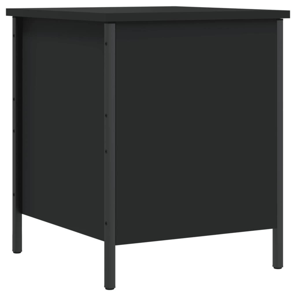 Storage Bench Black 40x42.5x50 cm Engineered Wood