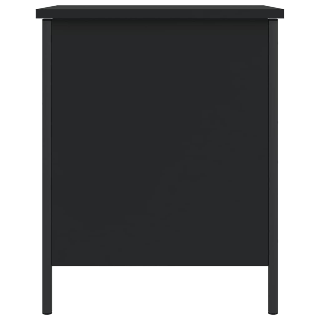 Storage Bench Black 40x42.5x50 cm Engineered Wood