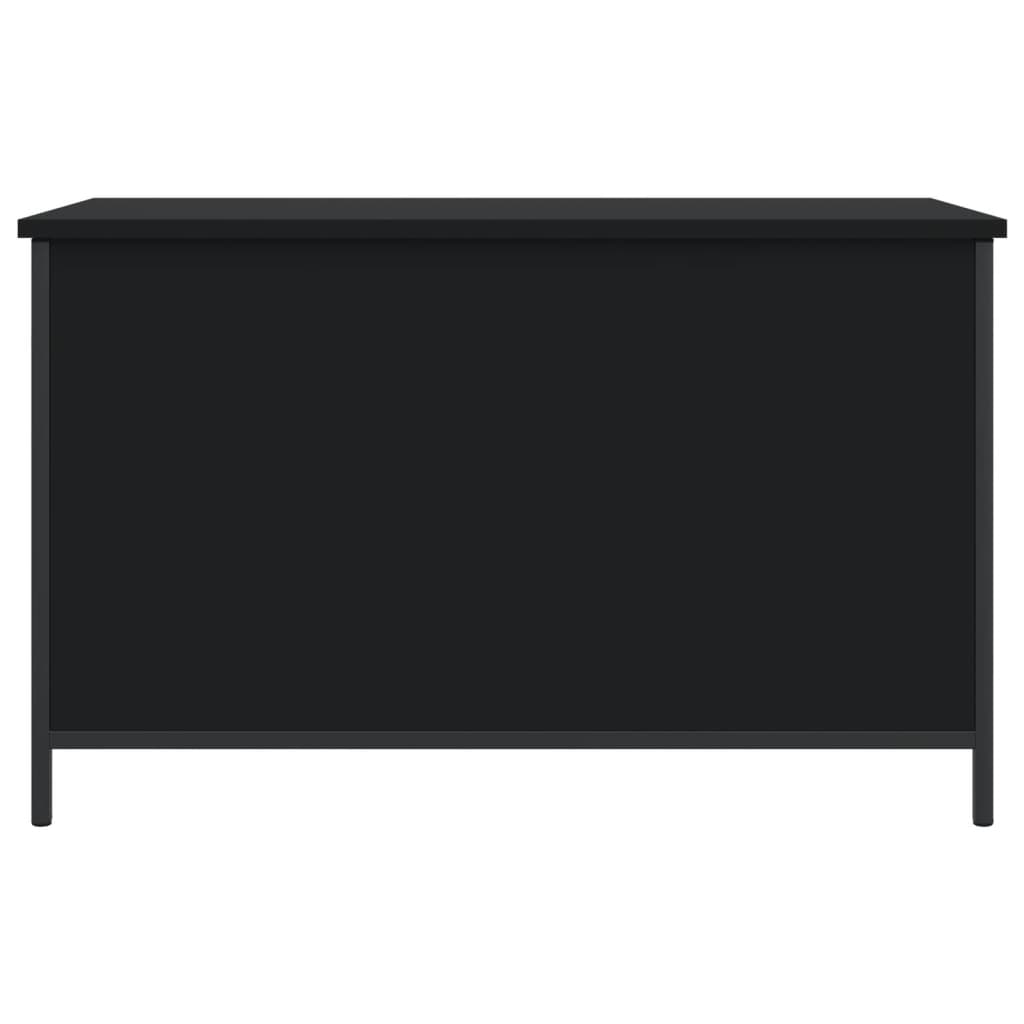 Storage Bench Black 80x42.5x50 cm Engineered Wood