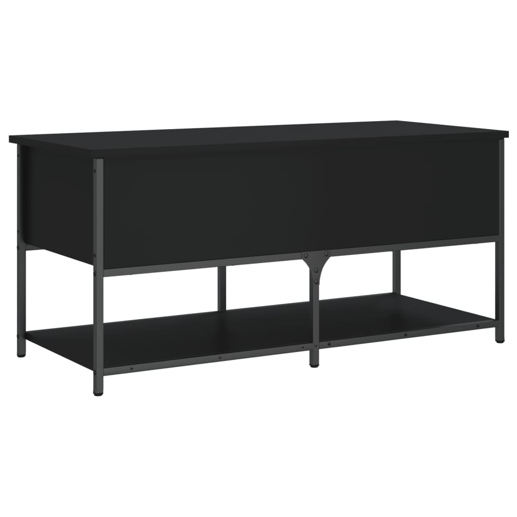 Storage Bench Black 100x42.5x47 cm Engineered Wood