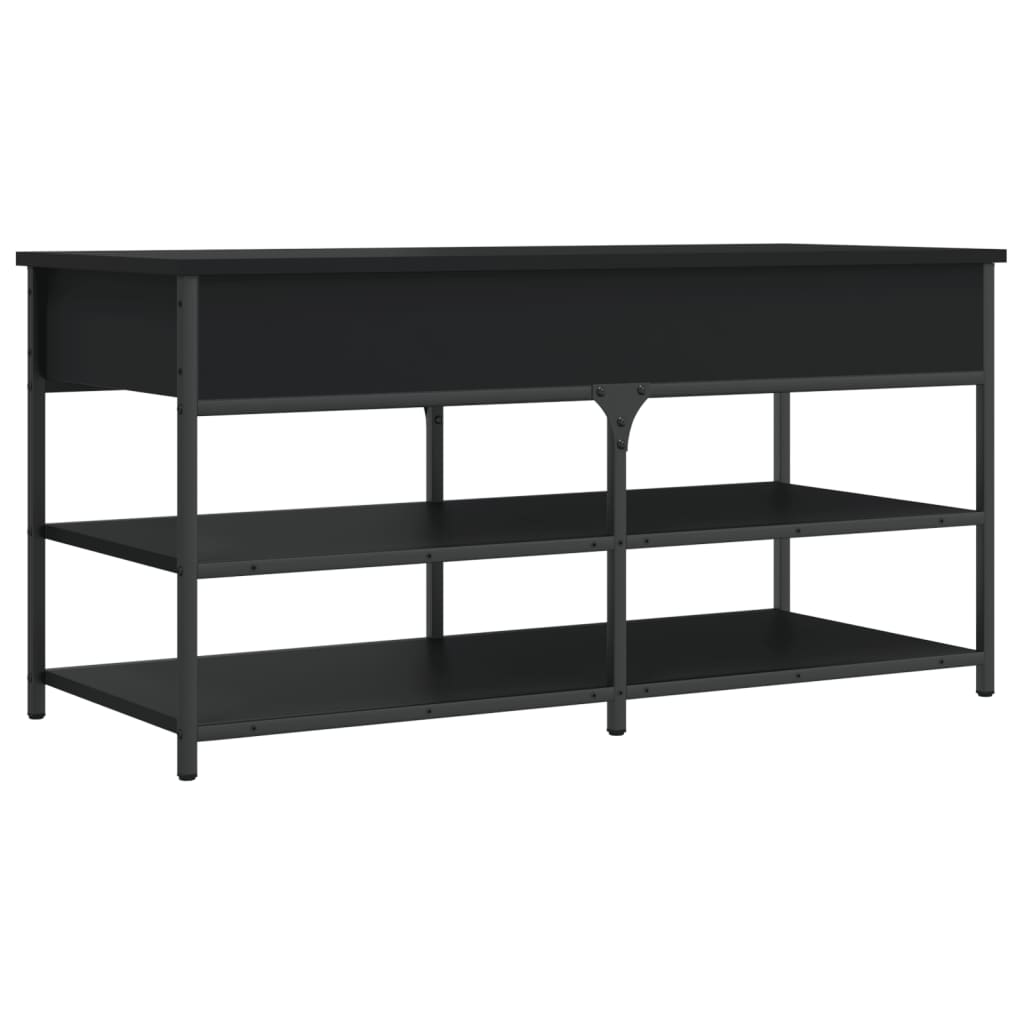 Shoe Bench Black 100x42.5x50 cm Engineered Wood