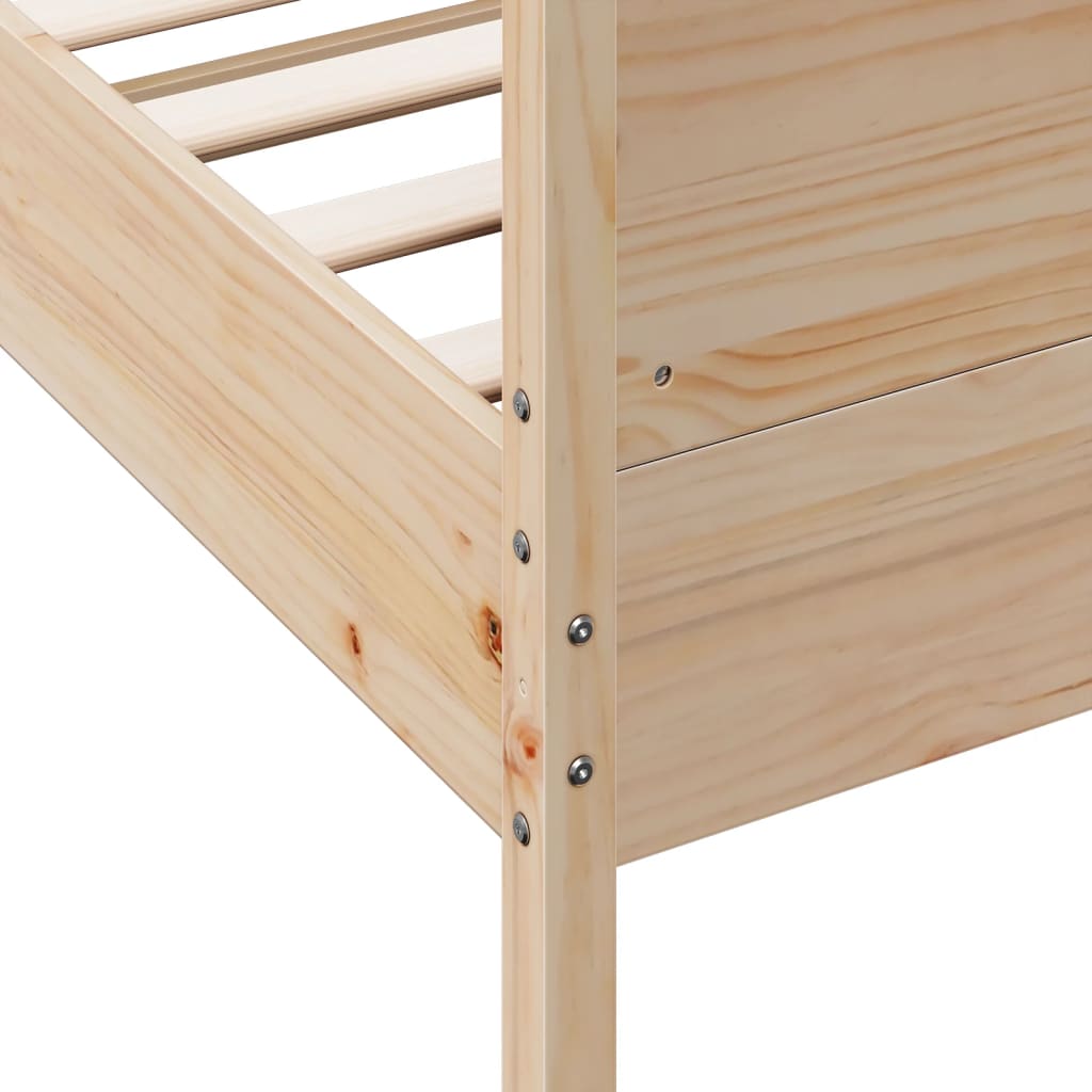 Bed Frame with Headboard 90x190 cm Solid Wood Pine